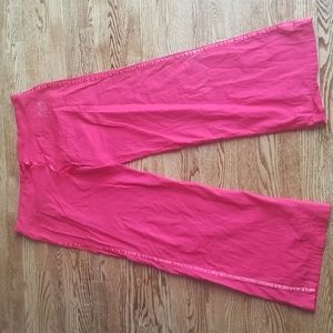 (XL) La Senza Red Pajama Bottoms Lightweight 100% Cotton Adjustable Waist